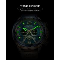 Relógio Masculino Lige 8917 à Prova D'água Prata Preta - 7