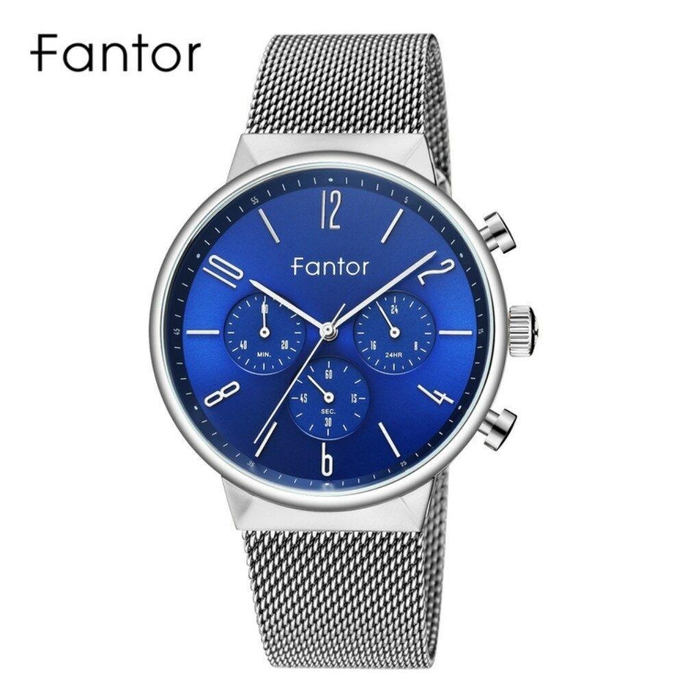 Relógio Masculino Fantor Wf1016g à Prova D'água Azul - 1