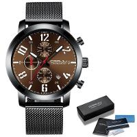 Relógio Masculino Aço Inoxidável Resistente À Água Luminoso - 1