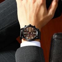 Relógio Masculino Aço Inoxidável Resistente À Água Luminoso - 4