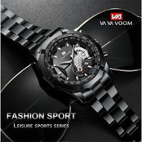 Relógio Masculino Va Va Voom Va-238 Aço Inoxidável À Prova D'Água Preto - 2
