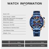 Relógio Masculino Lige 8959 à Prova D'água Ouro Branco - 6