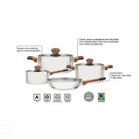 Jogo De Panelas Brava Baquelite Em Aço Inox Com Fundo Triplo Cabos E Alças Com Acabamento - 7