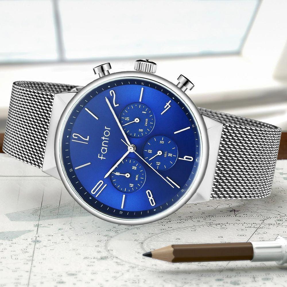 Relógio Masculino Fantor Wf1016g à Prova D'água Marrom - 3