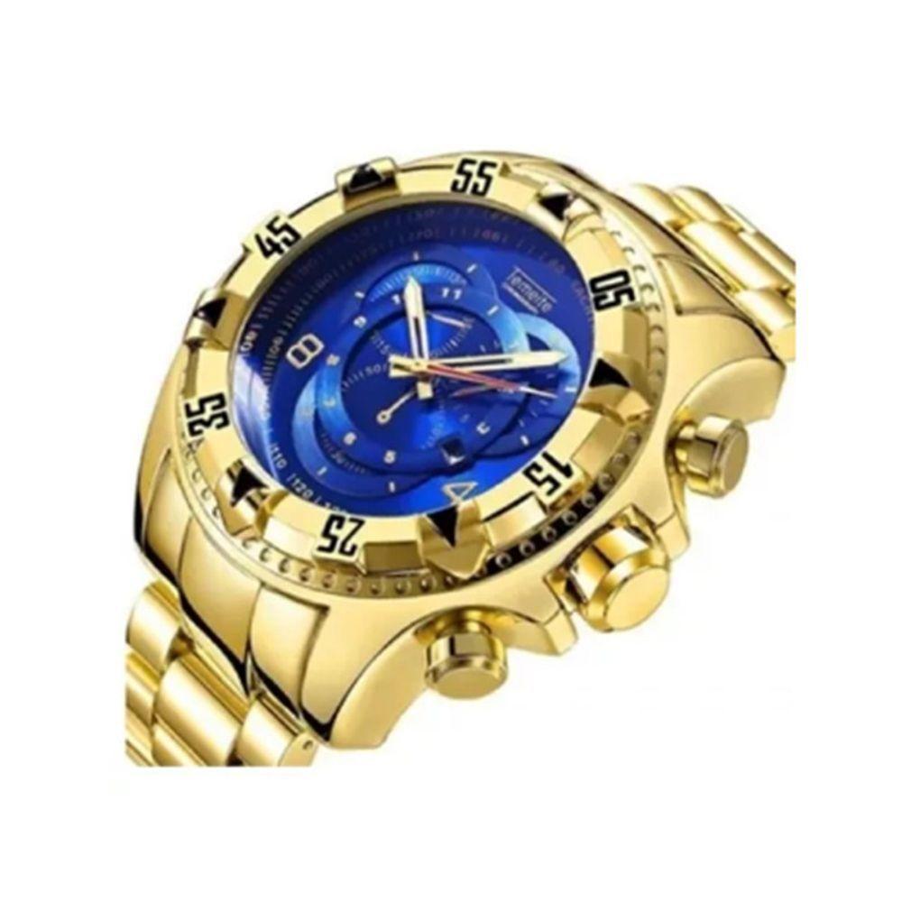 Relogio Com Função Data Hora Temeite Luxuoso Relojio - 1