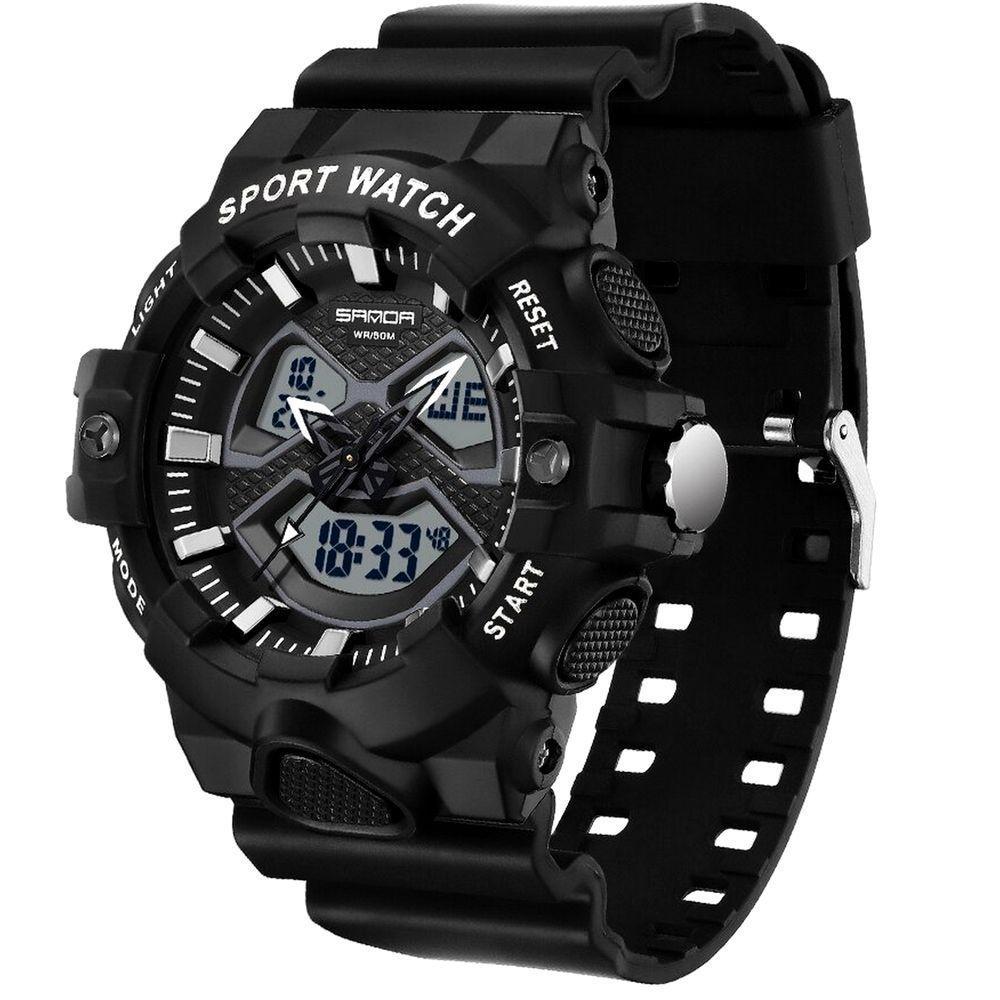 Relógio Pulso Masculino Led Digital Duplo A Prova Dágua - 1