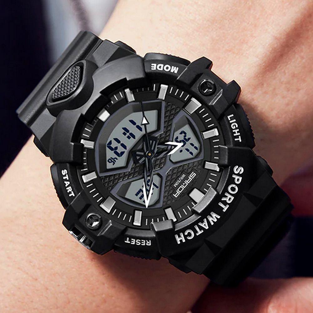 Relógio Pulso Masculino Led Digital Duplo A Prova Dágua - 2