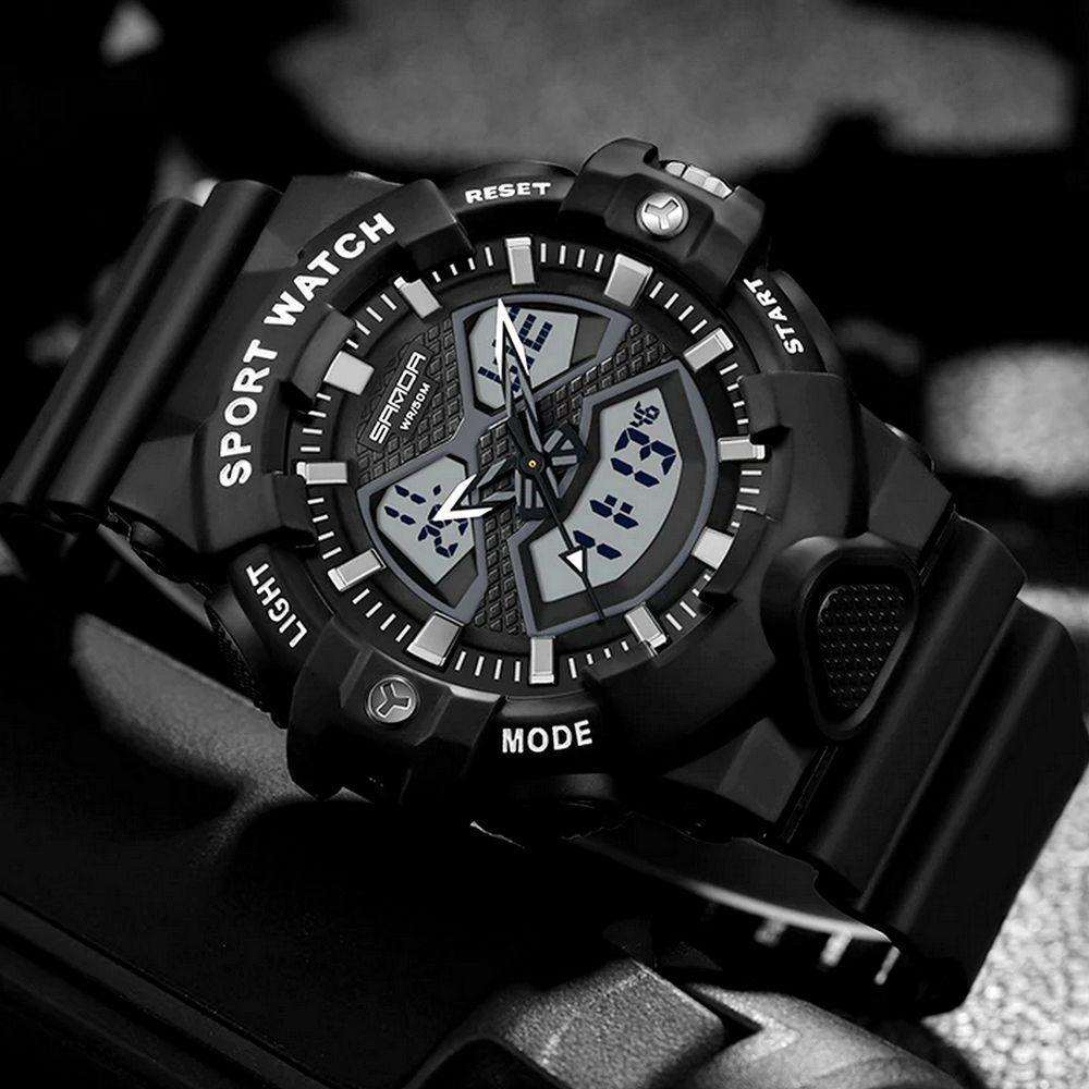 Relógio Pulso Masculino Led Digital Duplo A Prova Dágua - 4