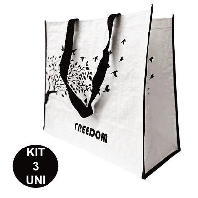 Bolsa Ecobag Sacola De Ombro Reutilizavel Dobravel Kit 3 Uni