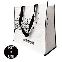 Bolsa Ecobag Sacola De Ombro Reutilizavel Dobravel Kit 3 Uni - 4