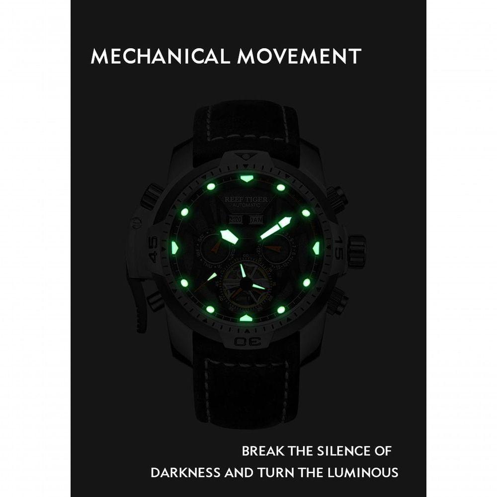 Relógio Masculino Reef Tiger Rga3532-ybyo à Prova D'água Cinza - 4