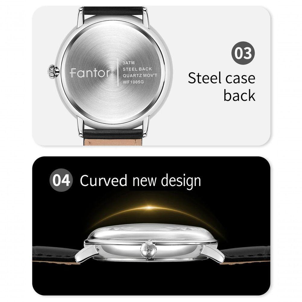 Relógio Masculino Fantor Wf1005g à Prova D'água Ouro - 2