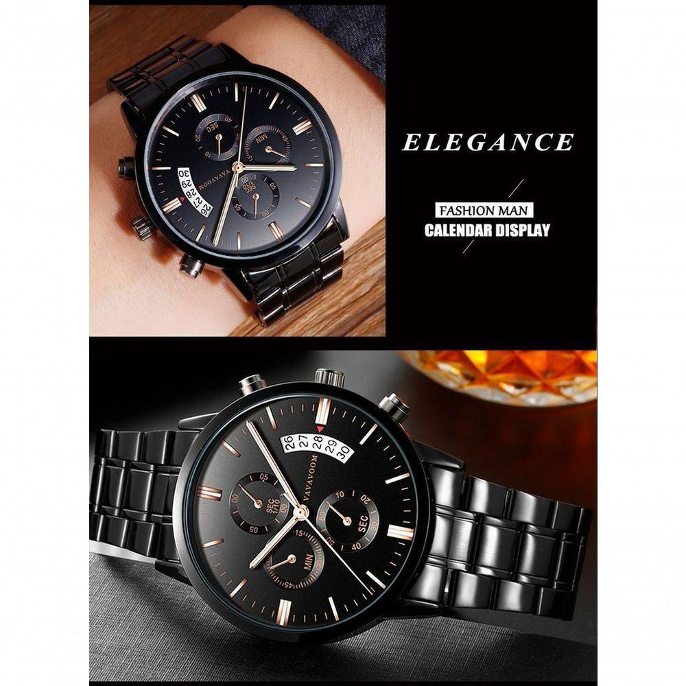 Relógio Masculino Aço Inoxidavel Va Va Voom Va-214 À Prova D'Água Azul - 6