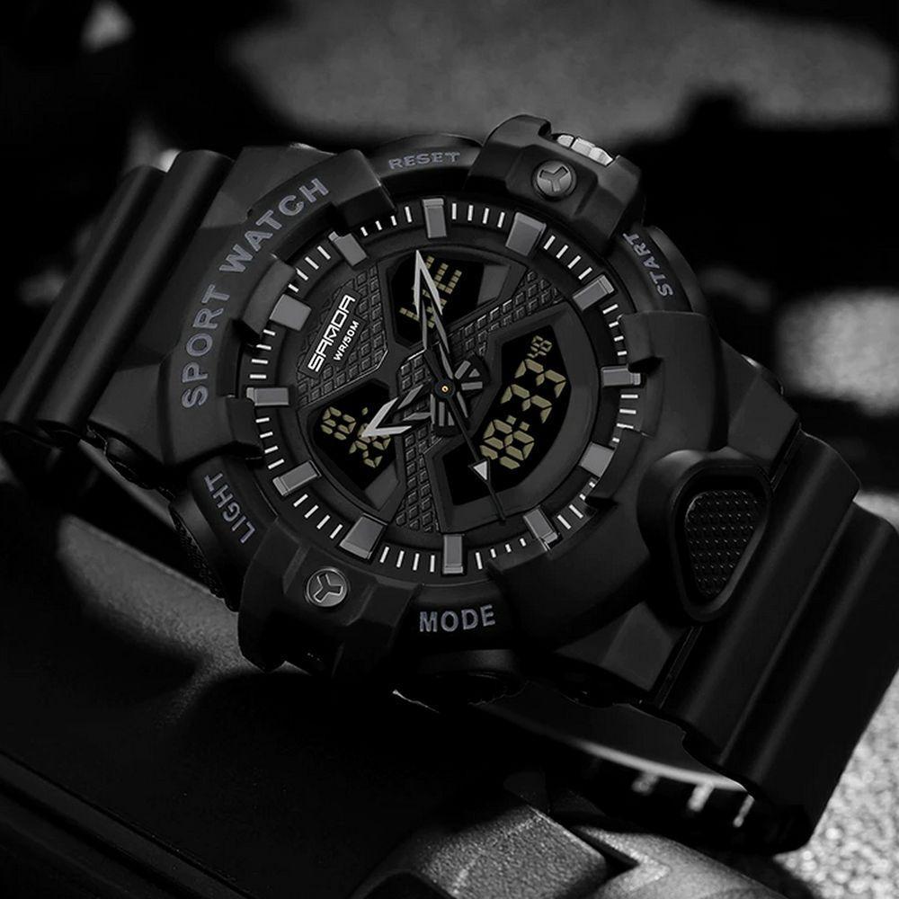 Relógio Pulso Masculino Led Digital Duplo A Prova Dágua - 3