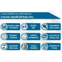 Colchão p/Berço D20 Baby Flex Infantil - 60x130x12 - Orthoflex - 2