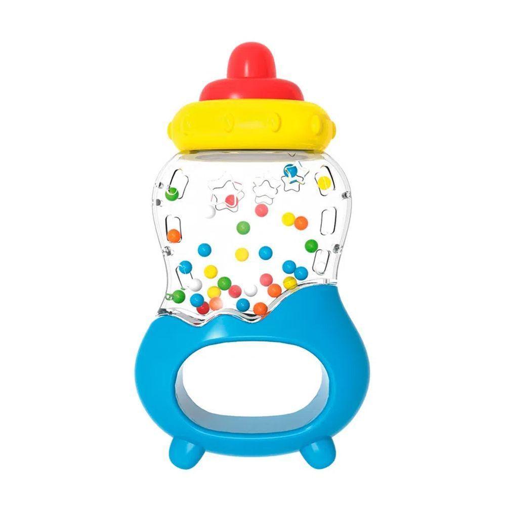 Chocalho Mamadeira Com Bolinhas - Pura Diversão - 2