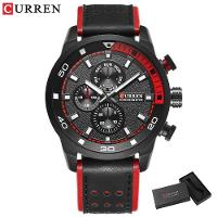 Relógio Masculino Curren 8250 À Prova D'Água Vermelho - 1