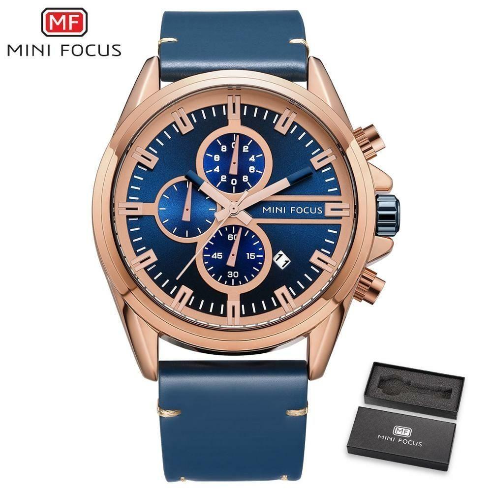Relógio Masculino Mini Focus Mf0130g à Prova D'água Azul - 1