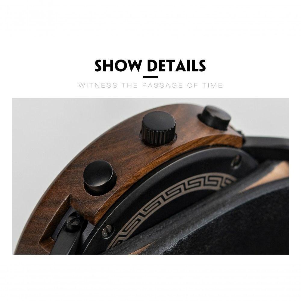 Relógio Masculino Aço Inoxidável Bobo Bird T56 À Prova D'Água Amarelo Sim - 2