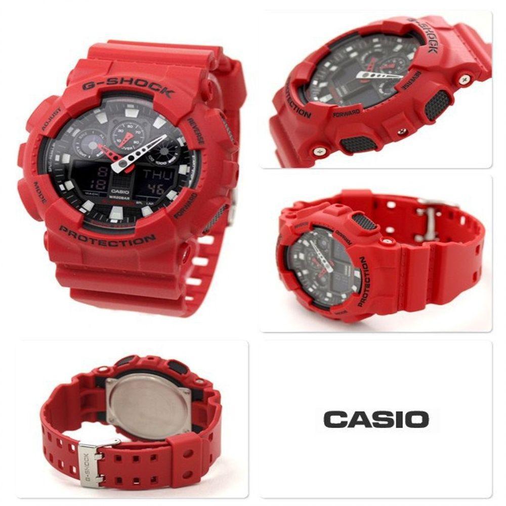 Relógio Casio G-shock Ga-100b-4adr Vermelho Masculino - 2