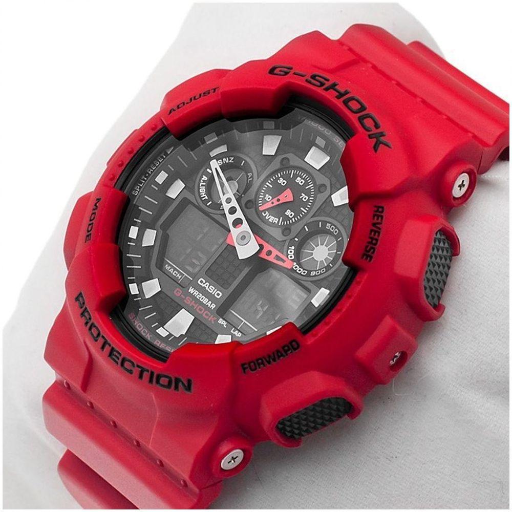 Relógio Casio G-shock Ga-100b-4adr Vermelho Masculino - 4