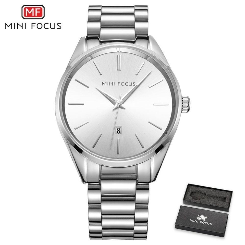 Relógio Masculino Mini Focus Mf0050g à Prova D'água Prata - 1