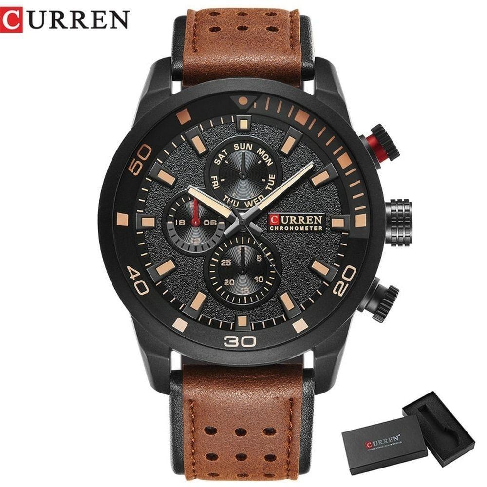 Relógio Masculino Curren 8250 À Prova D'Água Marrom - 1