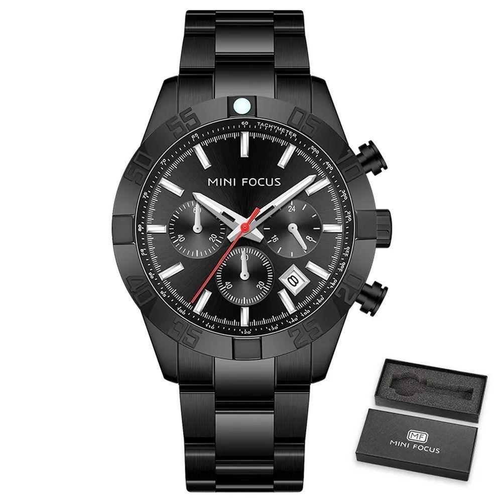 Relógio Masculino Mini Focus Mf0416g à Prova D'água Preto - 1