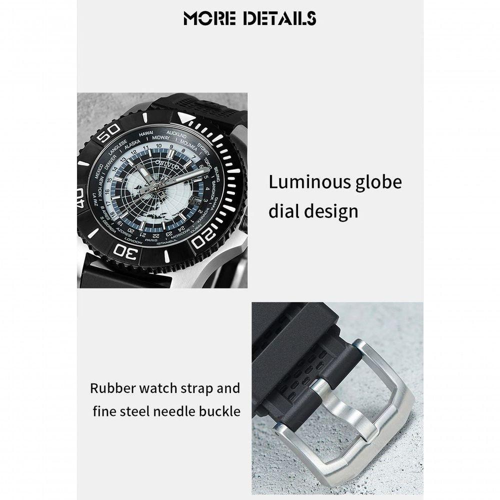 Relógio Masculino Reef Tiger Obl-bm à Prova D'água Preto - 3