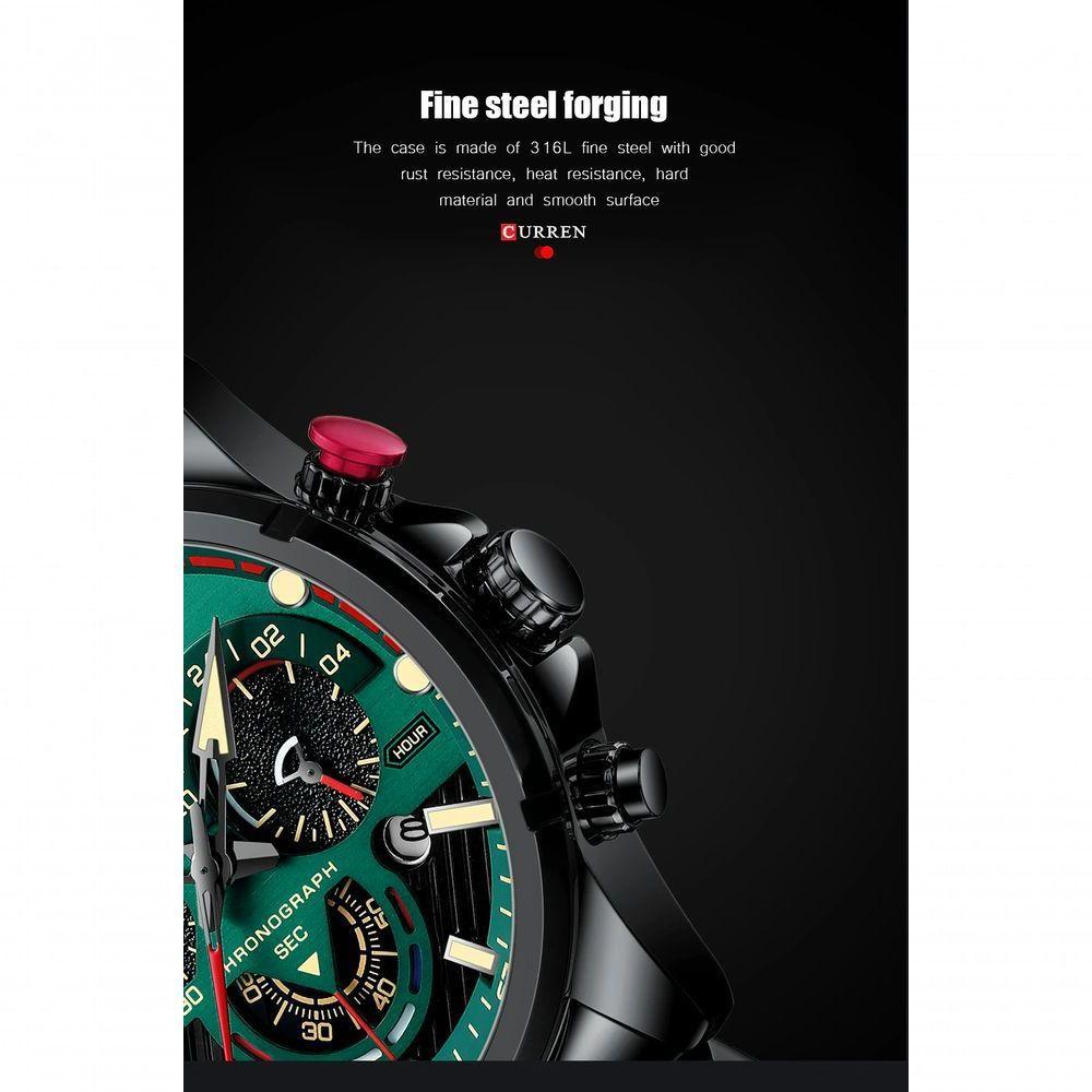 Relógio Masculino Curren 8395 À Prova D'Água Prata - 2