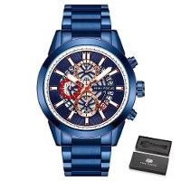 Relógio Masculino Mini Focus Mf0285g à Prova D'água Azul - 1