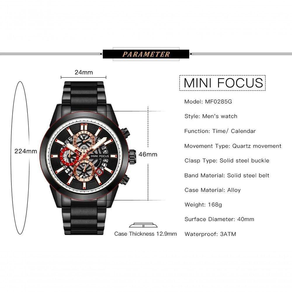 Relógio Masculino Mini Focus Mf0285g à Prova D'água Prata - 2