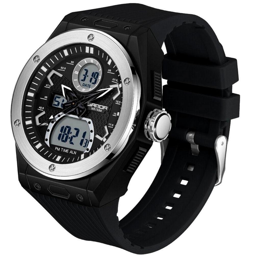 Relógio Masculino Dupla Exibição Digital A Prova D`Água - 1