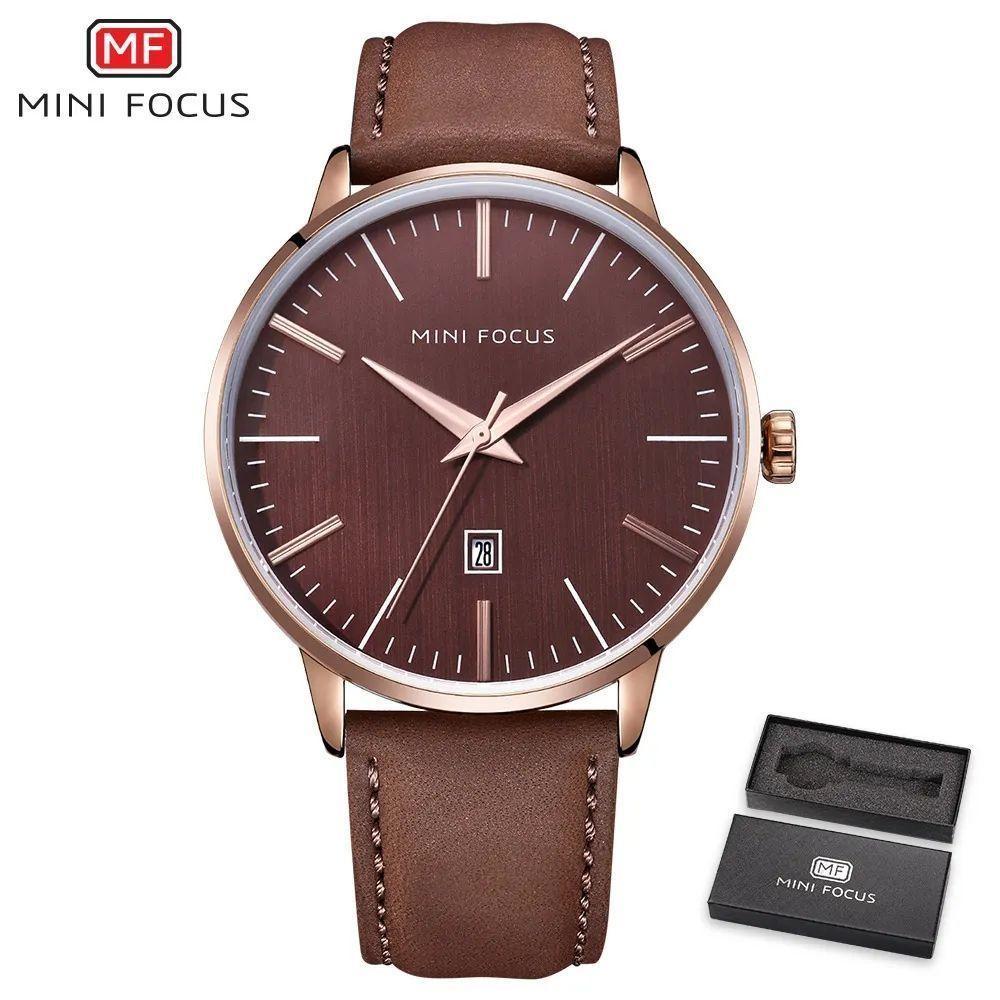 Relógio Masculino Mini Focus Mf0115g-4 à Prova D'água Castanho - 1