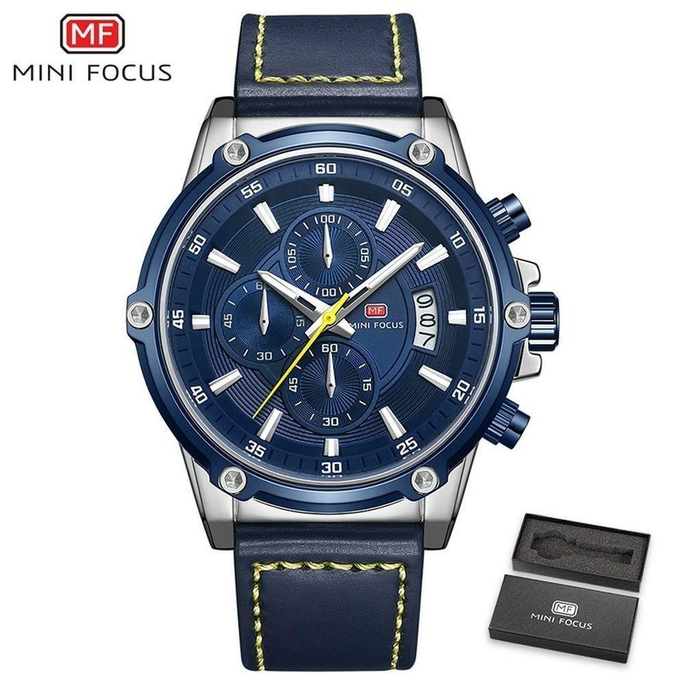 Relógio Masculino Mini Focus Mf0175g à Prova D'água Azul - 1