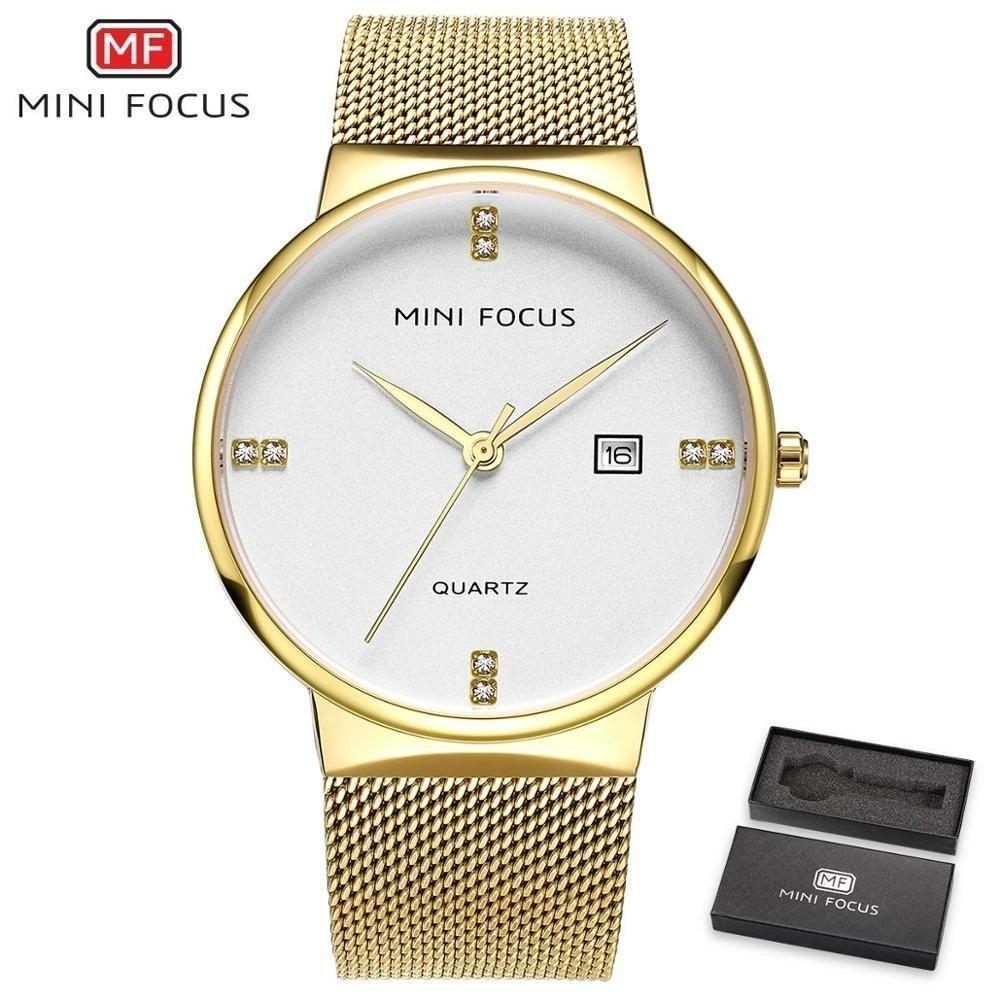 Relógio Masculino Mini Focus Mf0181g à Prova D'água Dourado - 1
