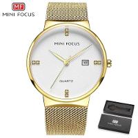 Relógio Masculino Mini Focus Mf0181g à Prova D'água Dourado - 1