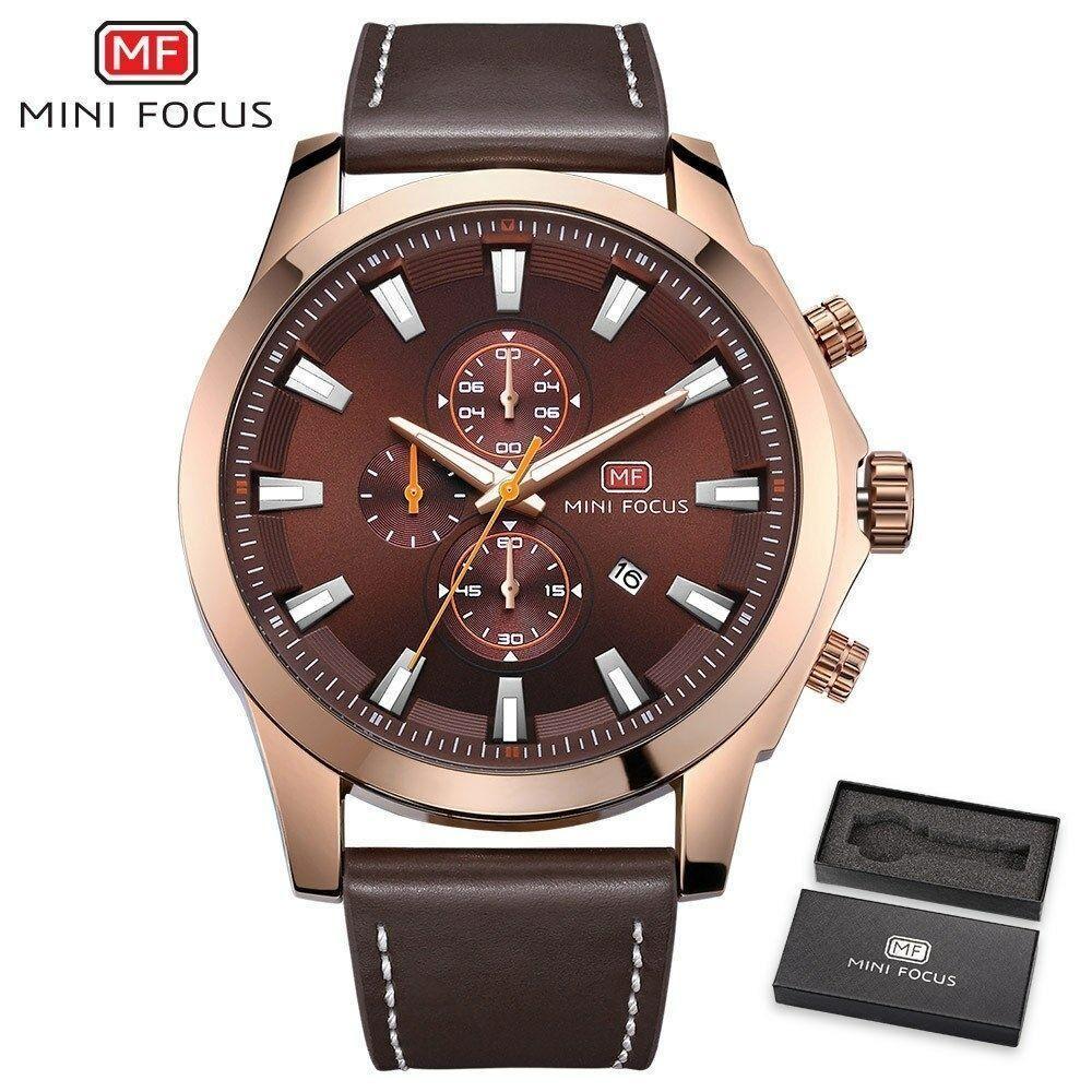 Relógio Masculino Mini Focus Mf0082g à Prova D'água Dourado - 1