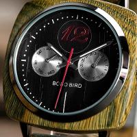 Relógio Masculino Bobo Bird Gs006 À Prova D'Água Madeira Zebra - 2