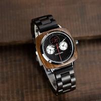 Relógio Masculino Bobo Bird Gs006 À Prova D'Água Madeira Zebra - 4