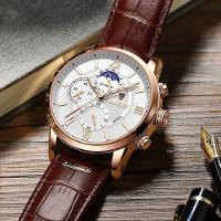 Relógio Masculino Lige 8932 à Prova D'água Prata - 1