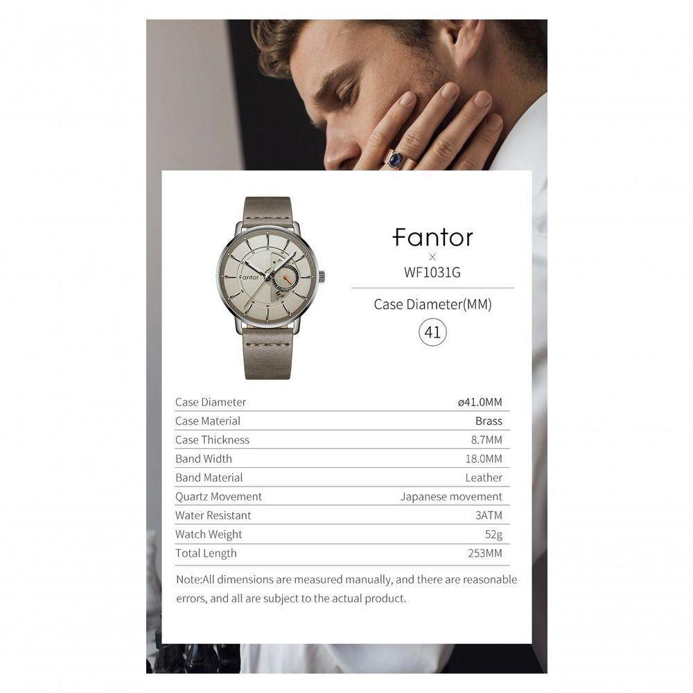 Relógio Masculino Fantor Wf1031g à Prova D'água Cinza - 4