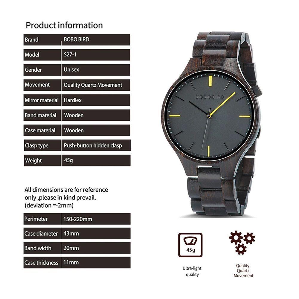 Relogio Masculino Bobo Bird Ws27 À Prova D'Água Ws27-2 - 4