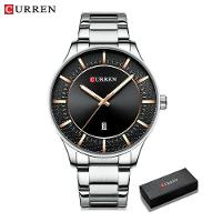 Relógio Masculino Curren 8347 À Prova D'Água Prata - 1