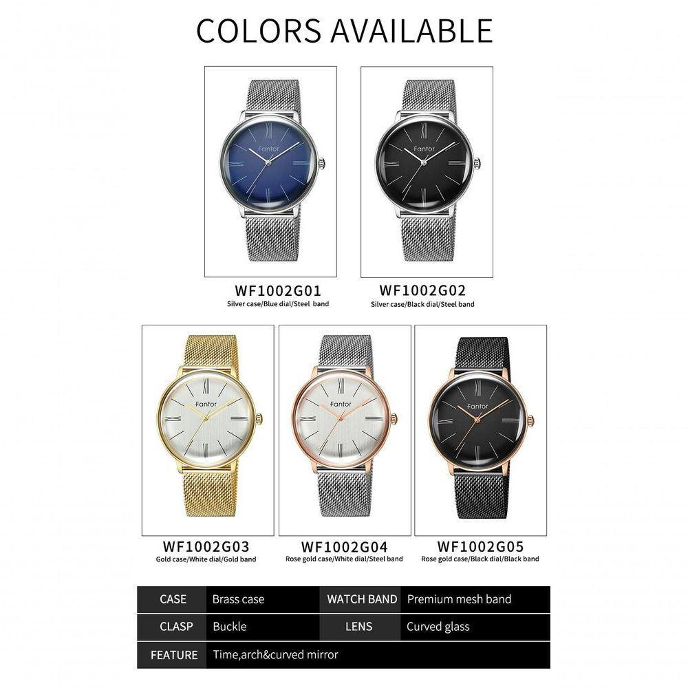 Relógio Masculino Fantor Wf1002g à Prova D'água Ouro - 3