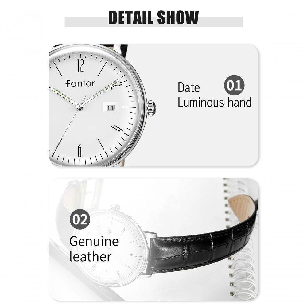 Relógio Masculino Fantor Wf1005g à Prova D'água Prata - 4