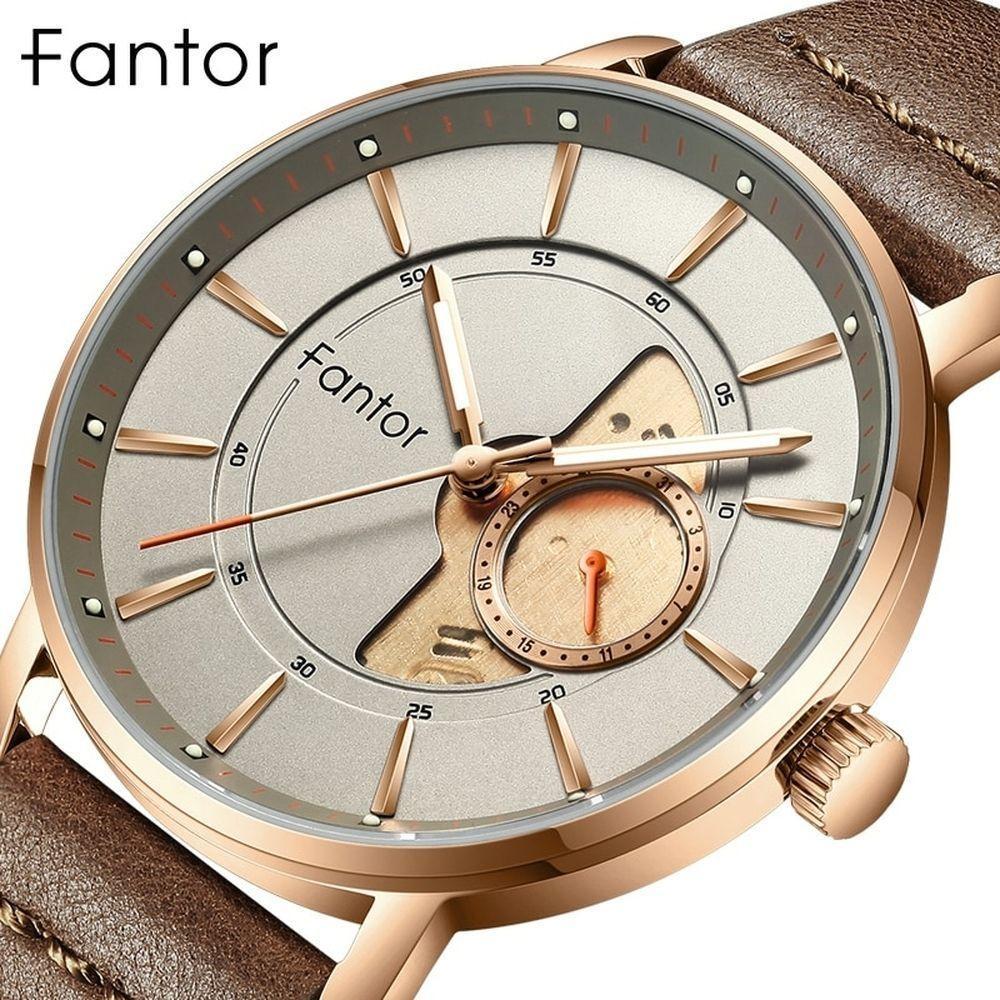 Relógio Masculino Fantor Wf1031g à Prova D'água Bronze - 1