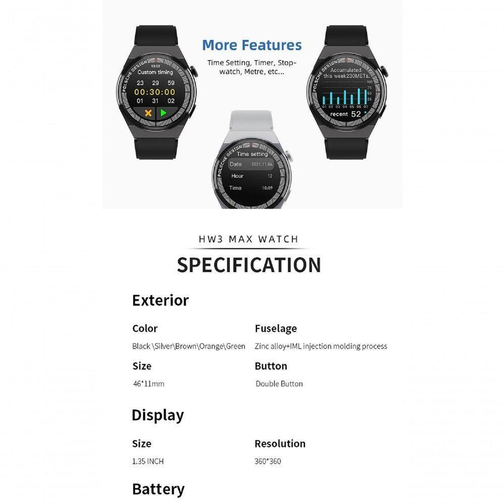 Relógio Inteligente Masculino Smartch 6621ag à Prova D'água Prata - 2