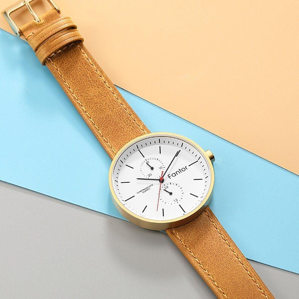 Relógio Masculino Fantor Wf1022g à Prova D'água Amarelo - 4