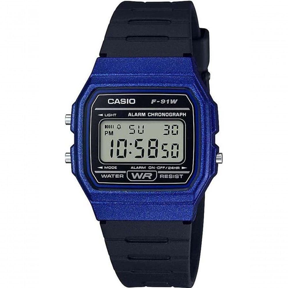 Relógio Casio Unissex Digital F-91wm-2adf Azul - 1
